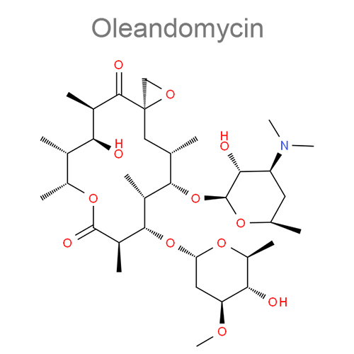 Олеандомицин + Тетрациклин структурная формула