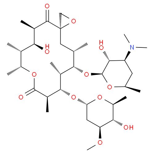 Структурная формула Олеандомицин