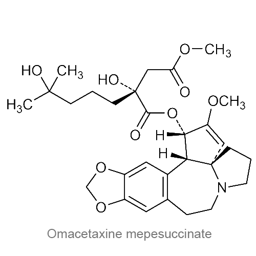 Структурная формула Омацетаксина мепесукцинат