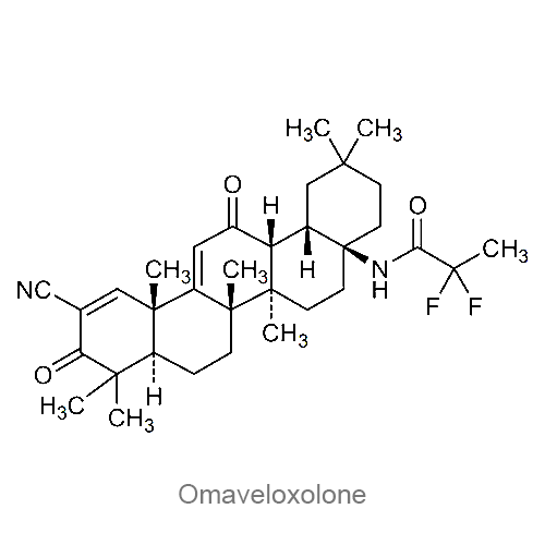 Структурная формула Омавелоксолон
