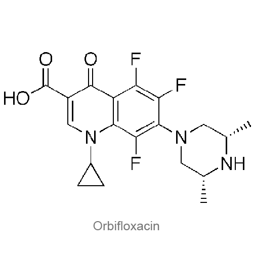 Орбифлоксацин структурная формула