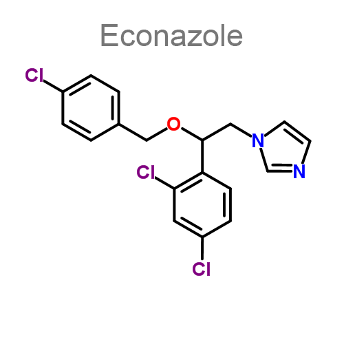 Структурная формула 4 Орнидазол + Неомицин + Преднизолон + Эконазол