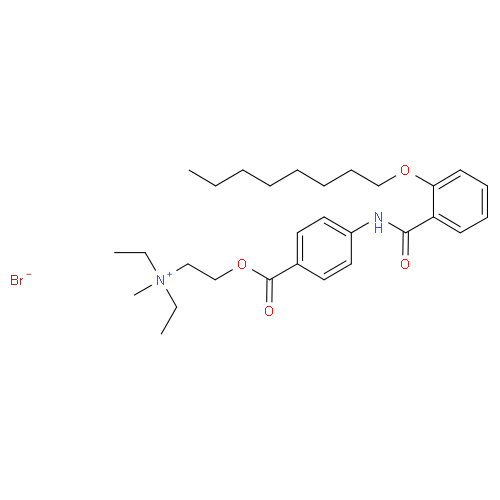 Структурная формула Отилония бромид