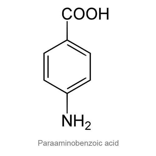 Парааминобензойная кислота структурная формула