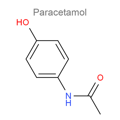 Парацетамол + Аскорбиновая кислота структурная формула