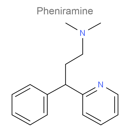 Парацетамол + Фенилэфрин + Фенирамин структурная формула 3