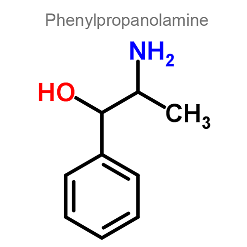 Парацетамол + Фенилпропаноламин структурная формула 2