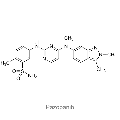 Пазопаниб структурная формула