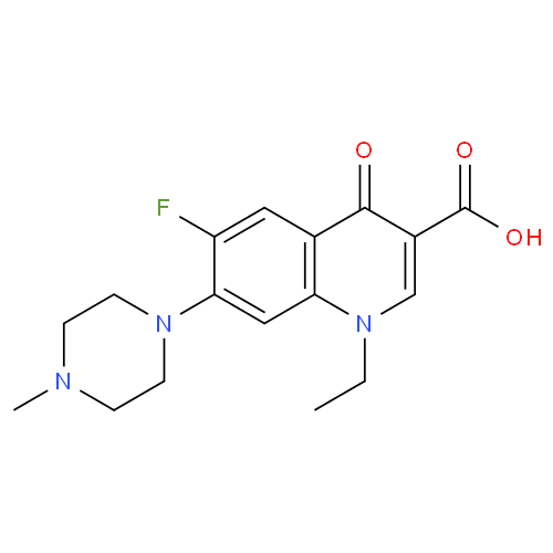Пефлоксацин структурная формула