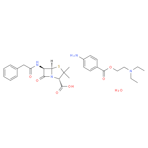 Структурная формула Пенициллин G прокаин