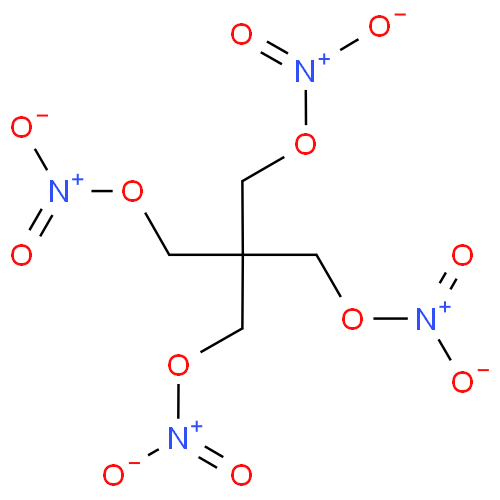 Структурная формула Пентаэритритила тетранитрат