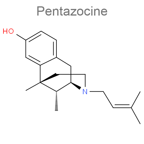 Структурная формула Пентазоцин + Парацетамол