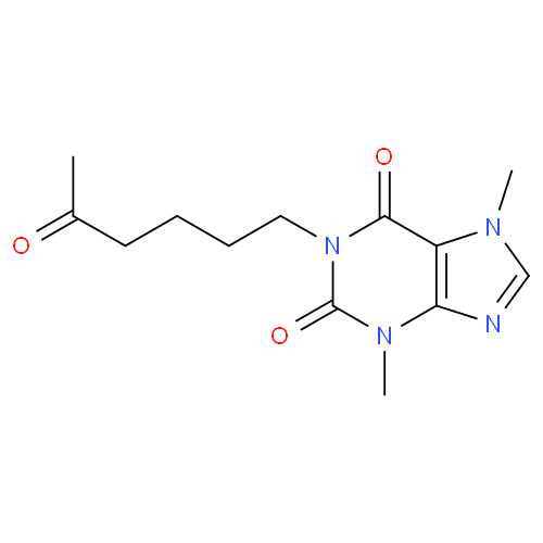Пентоксифиллин структурная формула