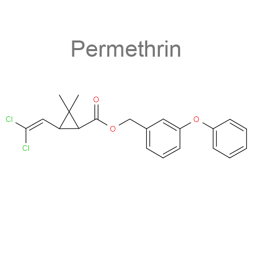 Структурная формула Перметрин + Малатион + Пиперонила бутоксид