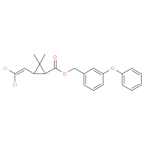Структурная формула Перметрин