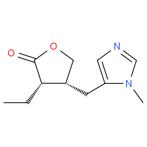 Пилокарпин структурная формула