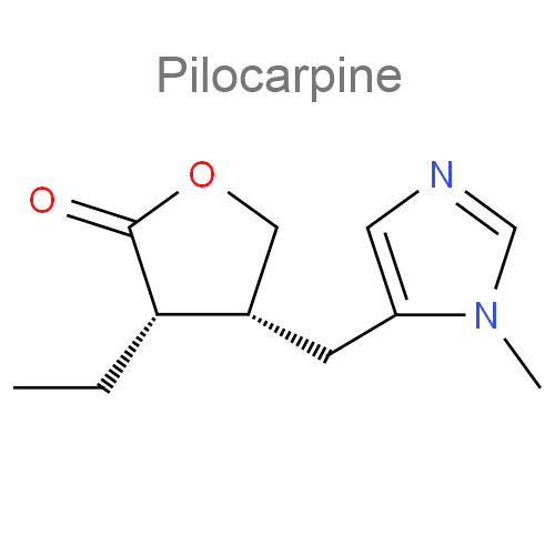 Структурная формула Пилокарпин + Тимолол