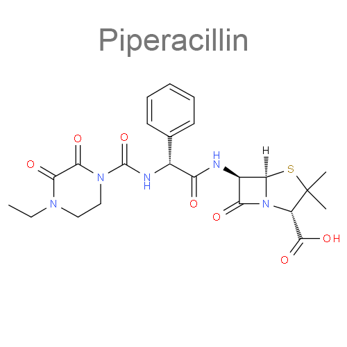 Пиперациллин + Тазобактам структурная формула