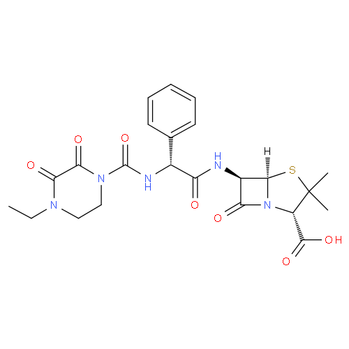 Пиперациллин структурная формула