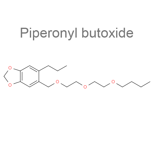 Структурная формула Пиперонил бутоксид + Эсбиол