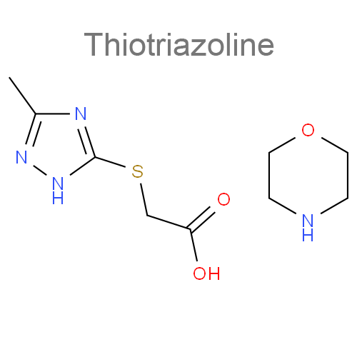Структурная формула 2 Пирацетам + Тиотриазолин