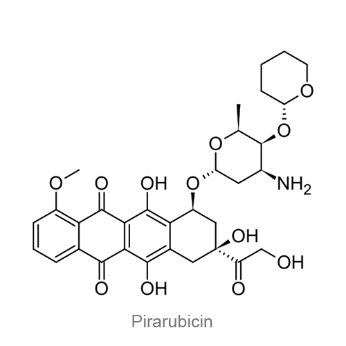 Структурная формула Пирарубицин