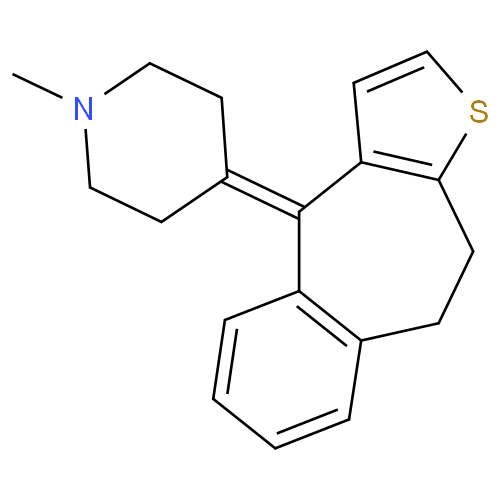 Пизотифен структурная формула