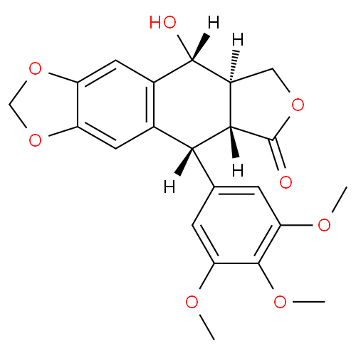 Структурная формула Подофиллин