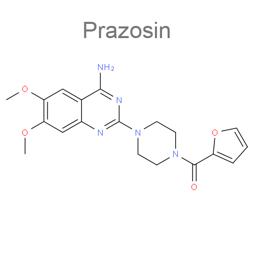 Празозин + Политиазид структурная формула
