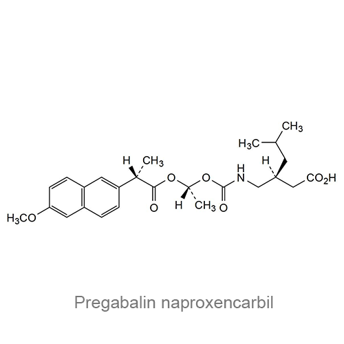 Структура Прегабалин напроксенкарбил
