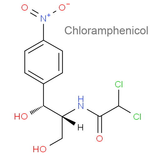 Структурная формула 2 Прокаин + Хлорамфеникол + Этанол
