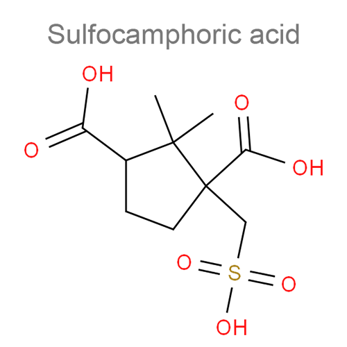 Прокаин + Сульфокамфорная кислота структурная формула 2