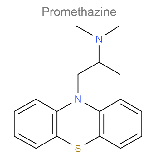 Прометазин + Декстрометорфан структурная формула