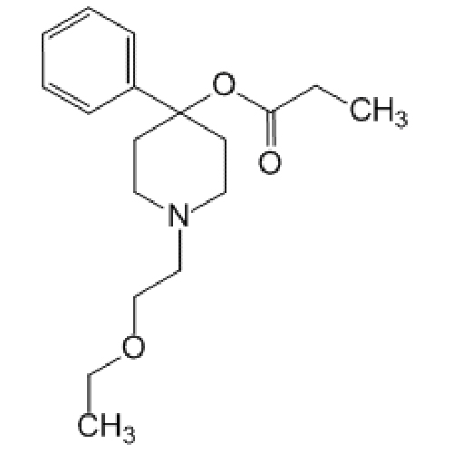 Пропионилфенилэтоксиэтилпиперидин структурная формула
