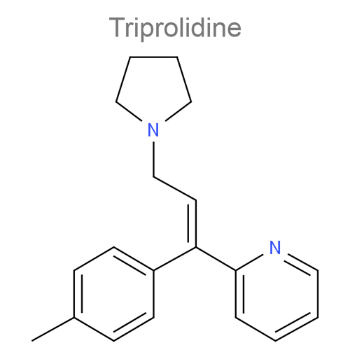 Структурная формула 2 Псевдоэфедрин + Трипролидин