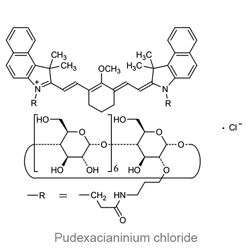 Структурная формула Пудексацианиния хлорид
