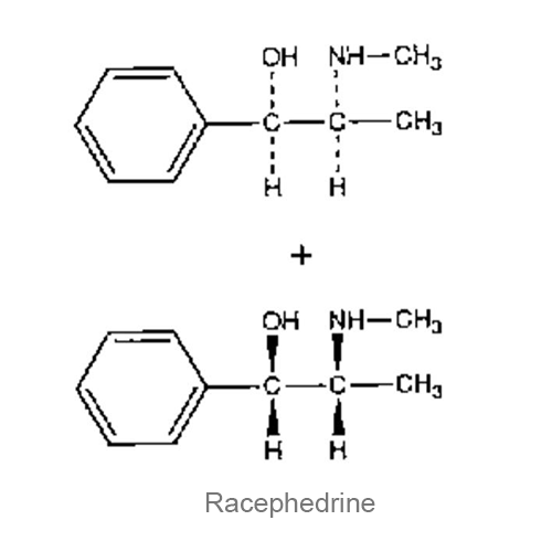 Структурная формула Рацефедрин
