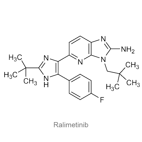 Структурная формула Ралиметиниб