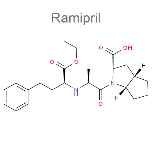 Структурная формула Рамиприл + Гидрохлоротиазид