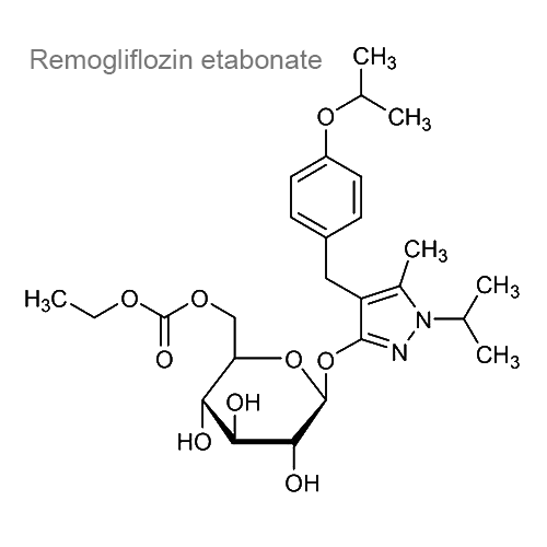 Структурная формула Ремоглифлозина этабонат