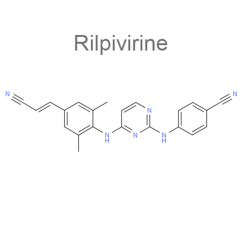 Рилпивирин + Тенофовир + Эмтрицитабин структурная формула