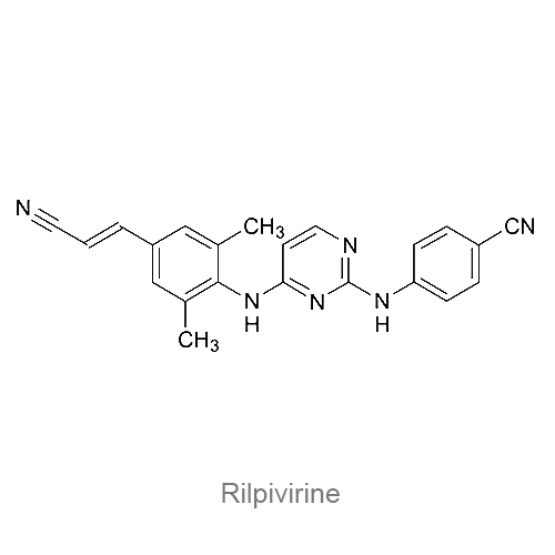 Структурная формула Рилпивирин