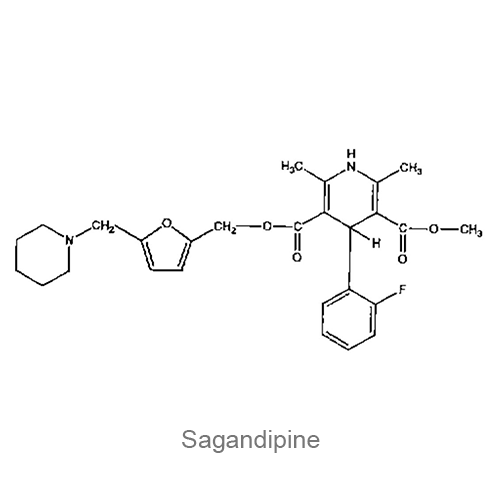 Структурная формула Сагандипин