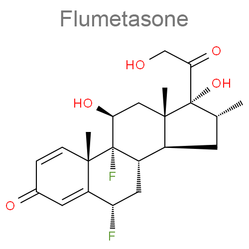 Структурная формула 2 Салициловая кислота + Флуметазон
