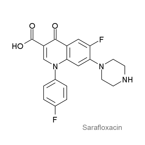 Структурная формула Сарафлоксацин