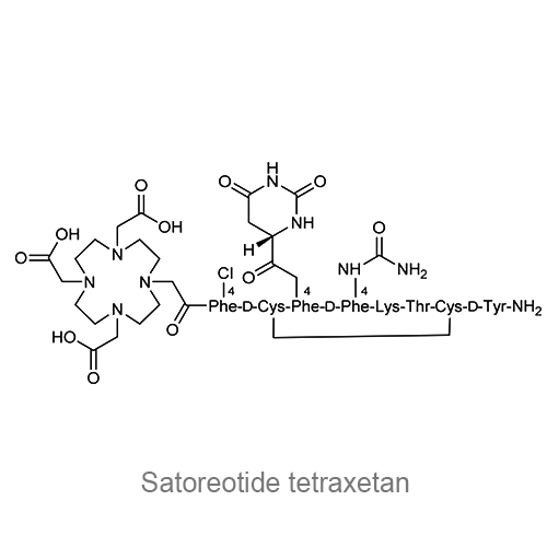 Сатореотид тетраксетан структурная формула