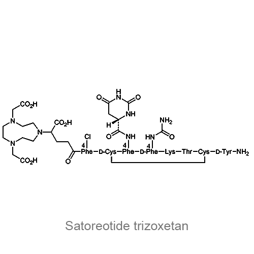 Сатореотид тризоксетан структурная формула