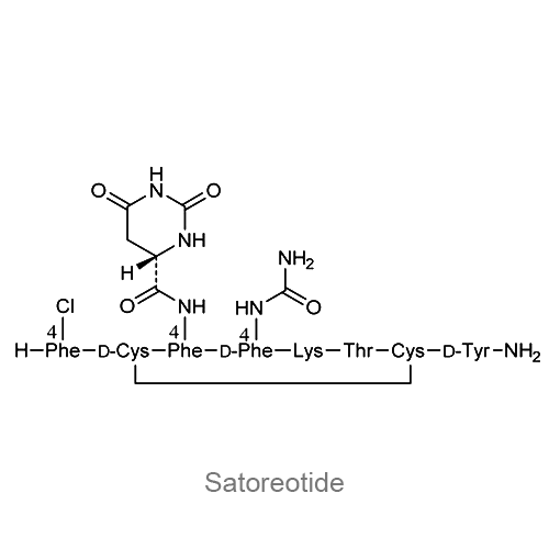 Сатореотид структурная формула