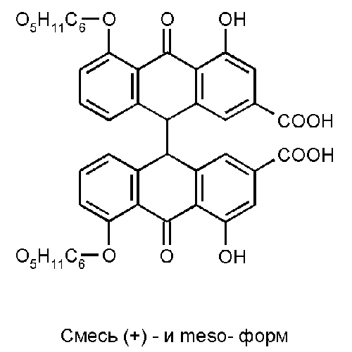 Структурная формула Сеннозиды А и B
