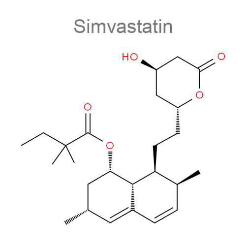 Симвастатин + Эзетимиб структурная формула
